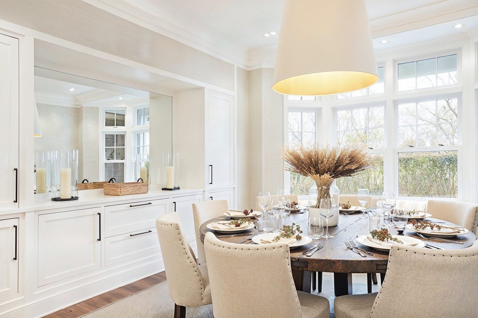 Transitional-all-white-dining-room-inspiration-by-Decorilla-designer-Peter-C-scaled
