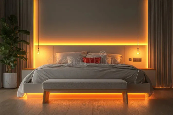 Decoration & Lighting Rendering for Bedroom